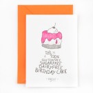 Cake enjoy - letterpresskaart