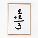 1+1=3 - letterpresskaart