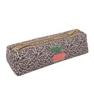 Pennendoos met kersjes en dubbele rits - Pencil case double Leopard Cherry