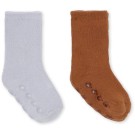 Set van 2 sokken - 2-pack terry socks pearl blue/leather brown