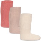 Set van 3 paar sokken - 3-pack rib socks desert rose/creme rose/rose