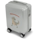 Grijze koffer met dino - Travel suitcase dansosaurus