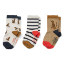 Set van 3 kousjes met print - Silas cotton socks 3-pack leopard/sandy