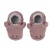 Paarsbruine babysloefjes met muizensnoetje - Baby shoes little chums mouse