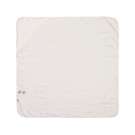 Witte hydrofiele badcape - Muslin hooded towel milky
