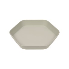 Zeshoekig bord - Plate geo warm grey