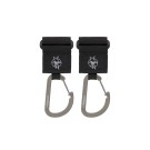 Set van 2 tassenhaken - Stroller hooks with carabiner black