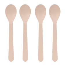 Set van 4 lepels - Spoon set geo powder pink