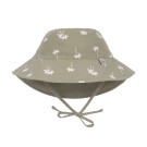 Omkeerbaar UV zonnehoedje met palmboompjes - Bucket hat palms olive