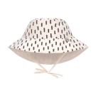 Omkeerbaar UV zonnehoedje met strookjes - Bucket hat strokes offwhite/grey
