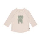 Ecru UV shirt met olifant - Long sleeve rashguard elephant offwhite