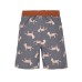 Donkergrijze zwemshort met tijgers - Board shorts boys tiger grey