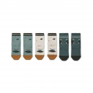 Set van 3 kousjes met print - Silas cotton socks 4-pack space blue mix