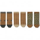 Set van 3 kousjes met print - Silas cotton socks 3-pack golden caramel multi mix