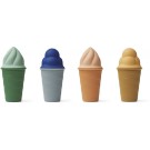 Set van 4 siliconen ijsjes - Bay ice cream toy 4-pack surf blue multi mix