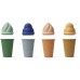 Set van 4 siliconen ijsjes - Bay ice cream toy 4-pack surf blue multi mix