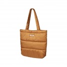 Mosterdgele shopper - Constance quilted tote bag golden caramel