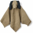 Bruingrijs gebreid knuffeldoekje hond - Milo knit cuddle cloth