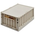 Set van 2 opvouwkratjes - Weston storage box with lid medium 2-pack sandy