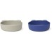 Set van 2 siliconen kommetjes - Vanessa silicone bowls 2-pack mist/surf blue mix 