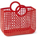 Rode retro opbergtas - Bloom basket apple red 