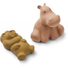 Badspeeltjes nijlpaard en leeuw - Vikky bath toys 2-pack safari/tuscany rose mix 