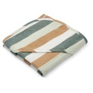 Gestreepte badcape - Mie hooded towel stripe dusty mint multi mix