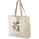Shopper met abrikoosje - Tote bag big peach/sea shell mix  [backtoschool]