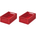 Set van 2 opvouwkratjes - Weston storage box medium 2-pack apple red