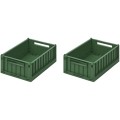 Set van 2 opvouwkratjes - Weston storage box medium 2-pack garden green