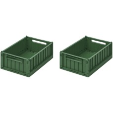 Set van 2 opvouwkratjes - Weston storage box small 2-pack garden green