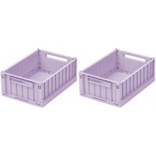 Set van 2 opvouwkratjes - Weston storage box small 2-pack light lavender