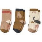 Set van 3 kousjes met print - Silas cotton socks 3-pack miauw / apple blossom mix 