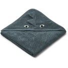 XL badcape met drakensnoet - Augusta hooded towel dragon whale blue mix