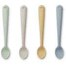 Set van 4 siliconen lepels - Siv feeding spoon 4-pack dusty mint multi mix