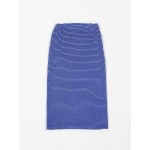 Blauwe gestreepte lange rok - Long skirt terry stripes palace blue - Dames