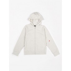 Lichtgrijze hoodie - Hoodie frrench terry creme melee