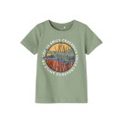 Lichtgroene t-shirt met krokodil - Nmmbertel hedge green