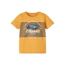 Honinggele t-shirt met auto - Nmmbertel amber gold