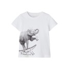 Witte t- shirt met kleurveranderende olifant - Nmmzeth bright white
