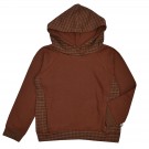 Bruine geruite sweater - Hooded sweater brown dots