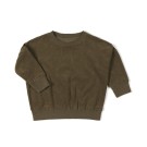 Kakigroene oversized sponsen sweater - Loose sweater khaki