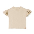 Zandkleurig t-shirt met vlindermouwen - Fly tshirt grain
