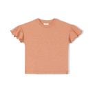 Zalmroze t-shirt met vlindermouwen - Fly tshirt papaya