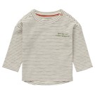 Groen gestreepte t-shirt - Boys tee jellum long sleeve stripe white swan  (stapelkorting)