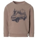 Bruingrijze sweater met auto - Boys sweater long sleeve krugerville burly wood