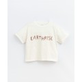 Witte t-shirt earthrise - Flamé jersey t-shirt plaster 