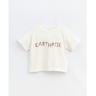 Witte t-shirt earthrise - Flamé jersey t-shirt plaster 