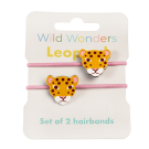 Set van 2 roze haarrekkers met luipaard - Wild wonders leopard hair bands 