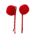 Set van 2 haarspeldjes met rode pom pom - Red pom pom hair grips
